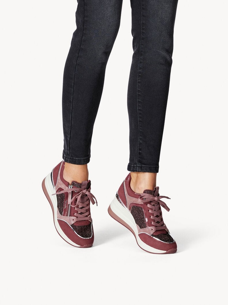 Tamaris Women's Chunky Trainer Red 23773